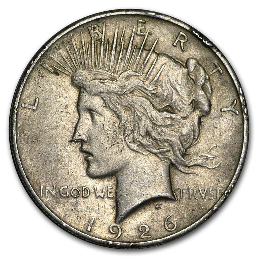 1922-1935 Peace Silver Dollar Cull (zufälliges Jahr) - Bild 3 von 15